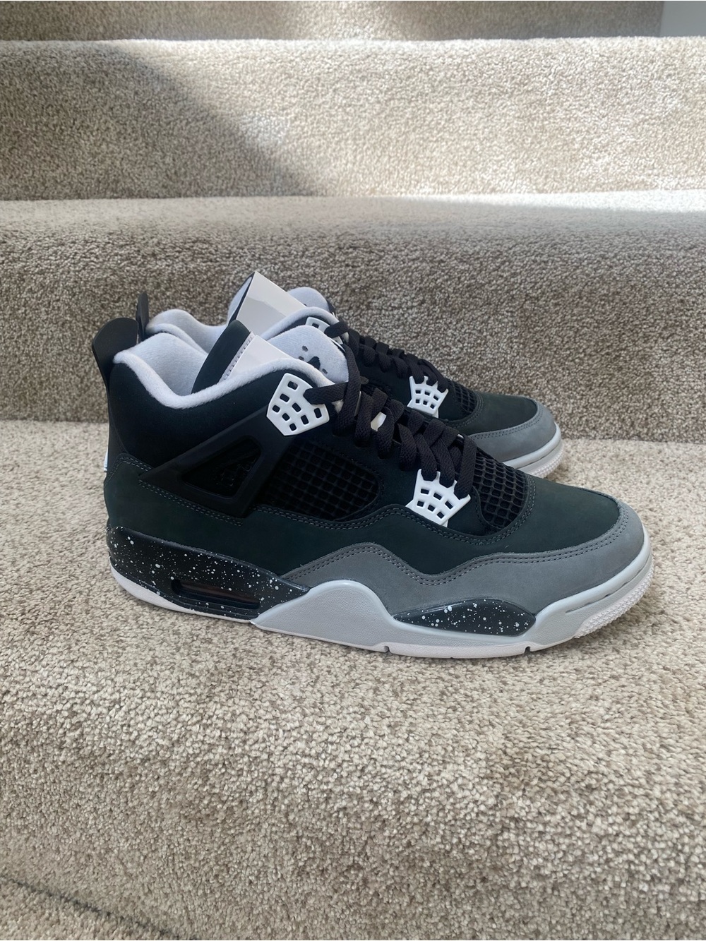 Jordan Men's Black, Dark Gray, and White Retro Sneakers
